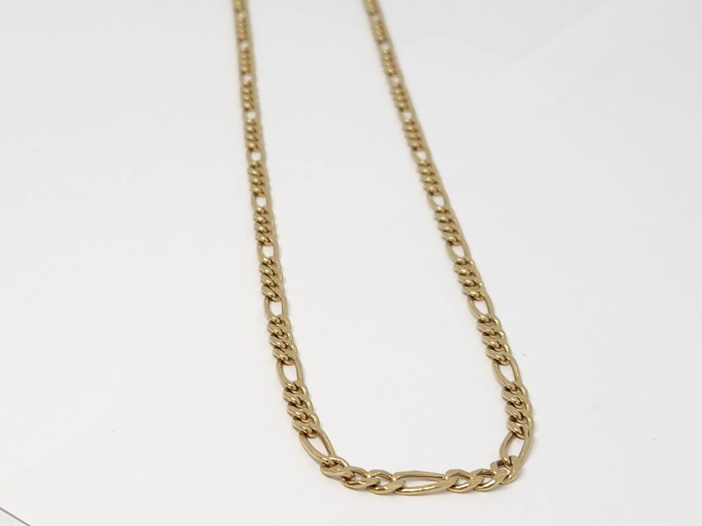 cadena de oro 18k. Estilo cartier o fígaro Peso: 14,25gr. Tamaño: 60cm Ancho: 4,5mm