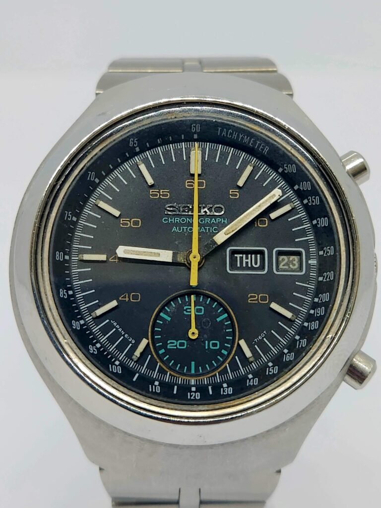 seiko vintage años 70 ref. 6139-7100 Movimiento automático chrono, día y fecha Tamaño 40mm brazalete original funcionando correctamente 6 meses de garantía de funcionamiento